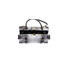 Load image into Gallery viewer, Black and White Boxy Satchel