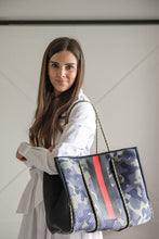 Load image into Gallery viewer, Camo with Red/Black Stripe Tote