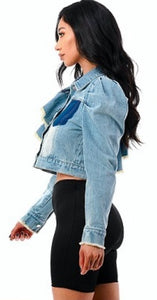 Love Me Crop Jean Jacket