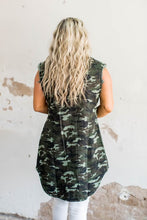 Load image into Gallery viewer, Camo Denim Button Down Tunic