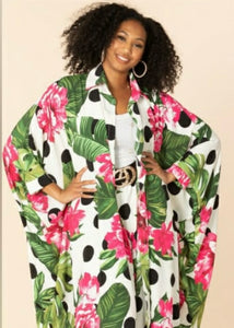 Designer Print 2PC Kimono Pant Set
