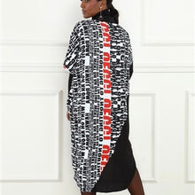 Load image into Gallery viewer, Graphic Text Oversized Mock Dress
