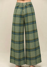 Load image into Gallery viewer, Plaid Pattern and Wide Long Pants