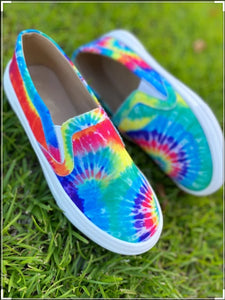 Rainbow Tye Dye Slip on Sneakers
