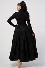 Load image into Gallery viewer, Black Long Sleeve Maxi Dress