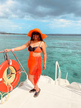 Load image into Gallery viewer, Bikini Top Side Laced Up Fringe Dress