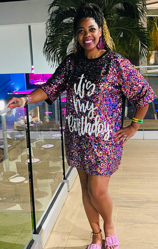 It's My Birthday Shirt Dress