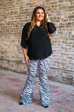 Load image into Gallery viewer, Zebra High Rise Flare Denim Pants
