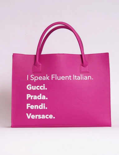 Dark Pink I Speak Fluent Italian
