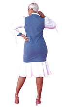 Load image into Gallery viewer, Denim and White Dress