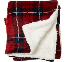 Load image into Gallery viewer, PLAID SHERPA BLANKET