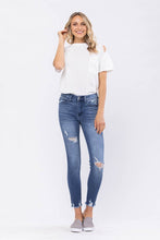 Load image into Gallery viewer, High Rise Destroy Hem Skinny Jeans