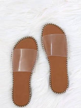 Load image into Gallery viewer, Clear Slip On Flat Sandal