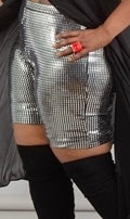 Silver Biker Shorts