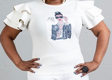 Load image into Gallery viewer, FAUX LEATHER SLEEVE TOP