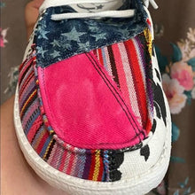 Load image into Gallery viewer, Cow Serape and Star Print Shoes