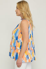 Load image into Gallery viewer, Printed mock neck sleeveless top