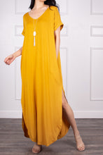 Load image into Gallery viewer, Mustard New Bamboo Maxi Dress