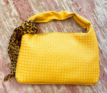 Load image into Gallery viewer, Basket Weave Hobo Bag with Scarf