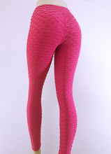 Load image into Gallery viewer, High Waist Brazilian Honeycomb Pink Leggings