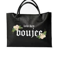 Load image into Gallery viewer, MODERN BLACK TOTE - Low Key Boujee