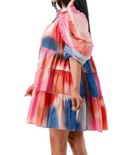 Load image into Gallery viewer, Tie Dye Balloon Flare Shirt Dress