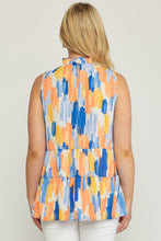 Load image into Gallery viewer, Printed mock neck sleeveless top