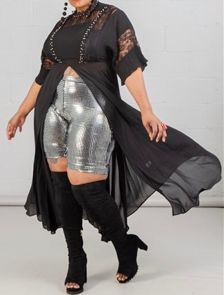 Black Sheer Top