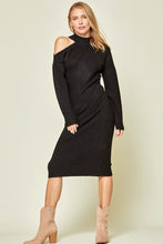 Load image into Gallery viewer, COLD SHOULDER KNIT DRESS