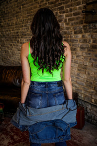 Neon Green Caged Camisole
