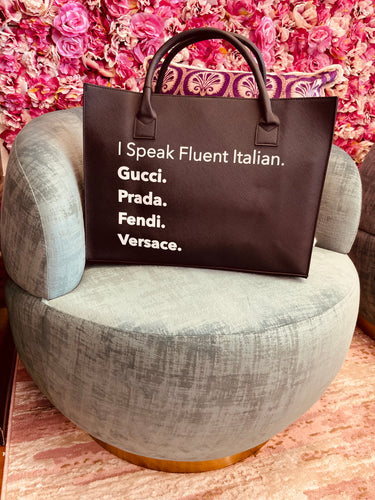 Modern Tote - Fluent Italian (Black)