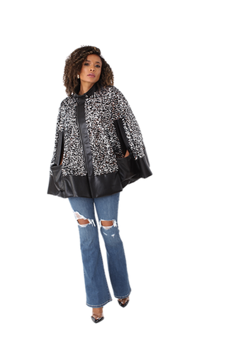 Sequined Faux Poncho