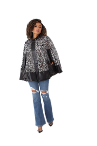 Sequined Faux Poncho