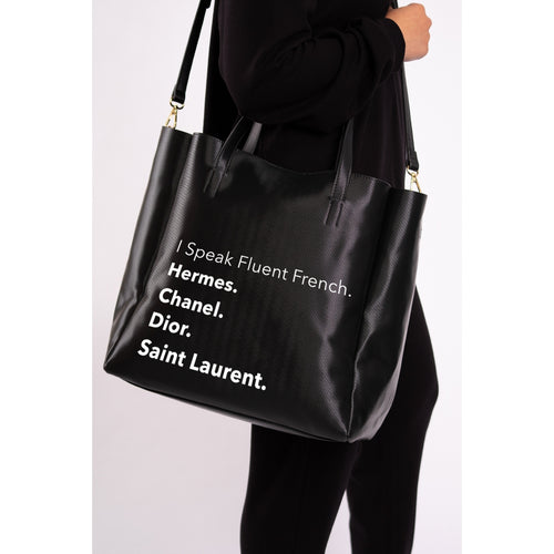 NEVER FULL TOTE - Fluent French (Black)