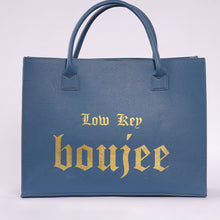 Load image into Gallery viewer, Denim Blue - Low Key Boujee Tote