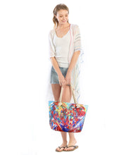 Load image into Gallery viewer, Fabric Paint Heart Beach Bag