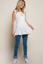 Load image into Gallery viewer, Ivory Ruffle Trim Top