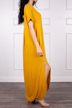Load image into Gallery viewer, Mustard New Bamboo Maxi Dress