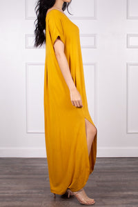 Mustard New Bamboo Maxi Dress