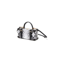 Load image into Gallery viewer, Black and White Boxy Satchel
