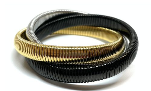 Mixed Metal Twisted Cobra Bracelet