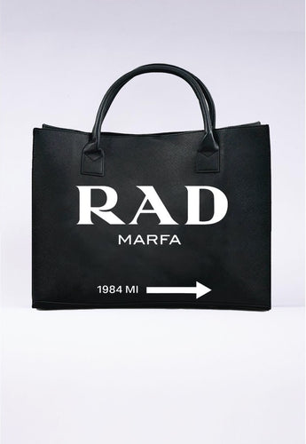 MODERN VEGAN TOTE - Rad Marfa (Black)