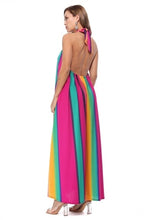 Load image into Gallery viewer, Halter Print Maxi Dress