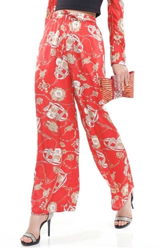 Red/Multi Print Pant