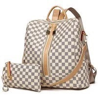 Viv 2pc Set Checker Convertible Backpack Bag