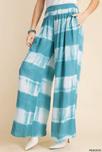 Load image into Gallery viewer, SOFT STRIPE TIE DYE RAYON FABRIC SMOCK WAIST PANTS