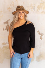 Load image into Gallery viewer, One Shoulder 3/4 Sleeve Top