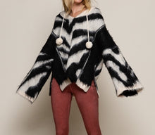 Load image into Gallery viewer, Cream/Black Zebra Sweater