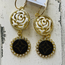 Load image into Gallery viewer, Rose Upcycled Earrings