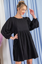 Load image into Gallery viewer, LONG SLEEVE BABYDOLL DRESS